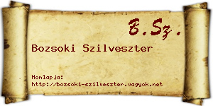 Bozsoki Szilveszter névjegykártya