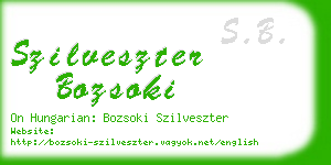 szilveszter bozsoki business card